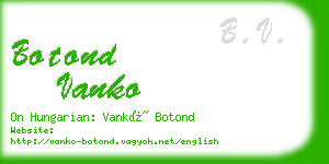 botond vanko business card